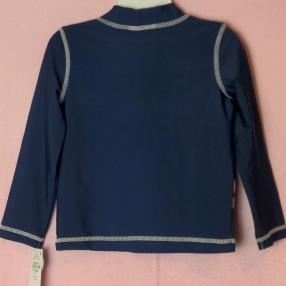Carter's Navy Blue Long Sleeve Crab Design Rashguard - Picture 2 of 5